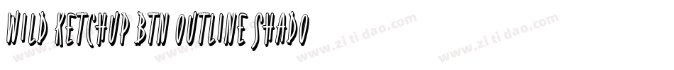 Wild Ketchup BTN Outline Shadow字体转换